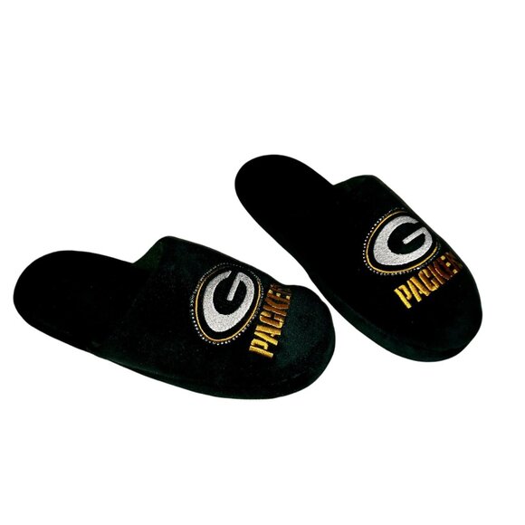 Green Bay Packers Slide Slippers Size XL Women's Comfy Holiday Gameday Kickoff - Picture 1 of 9